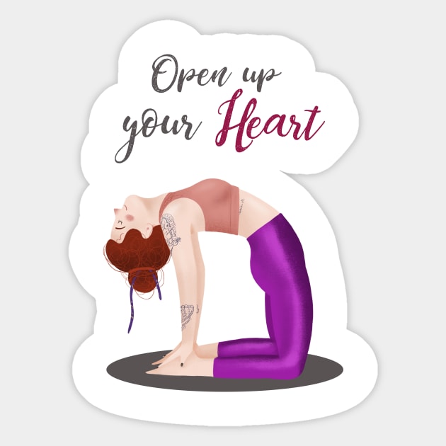 Open up your Heart Sticker by Gummy Illustrations